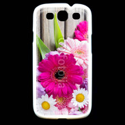 Coque Samsung Galaxy S3 Bouquet de fleur sur bois