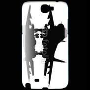 Coque Samsung Galaxy Note 2 Silhouette avion de chasse