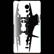 Coque Sony Xperia T Silhouette avion de chasse