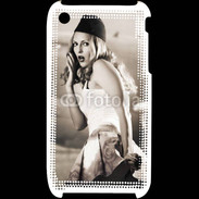 Coque iPhone 3G / 3GS Femme avec fond avion