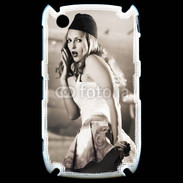 Coque Black Berry 8520 Femme avec fond avion