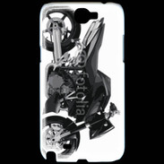 Coque Samsung Galaxy Note 2 Tuning moto noire