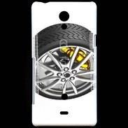 Coque Sony Xperia T Pneu complet étrier jaune