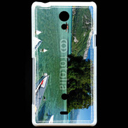 Coque Sony Xperia T Barques sur le lac d'Annecy