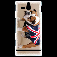 Coque SONY Xperia U Bulldog anglais en tenue