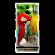 Coque Sony Xperia U Couple de perroquets