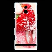 Coque Sony Xperia U Fraise et bouche