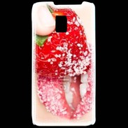 Coque LG P990 Fraise et bouche