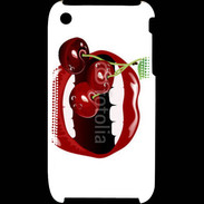 Coque iPhone 3G / 3GS Cerise et bouche