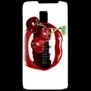 Coque LG P990 Cerise et bouche