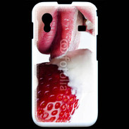 Coque Samsung ACE S5830 Fraise et bouche 2
