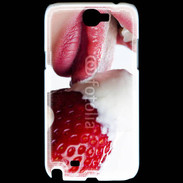 Coque Samsung Galaxy Note 2 Fraise et bouche 2