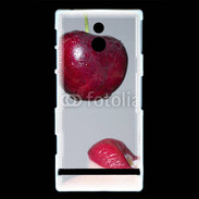 Coque Sony Xperia U Cerise et bouche 3