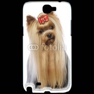 Coque Samsung Galaxy Note 2 Yorkie de face
