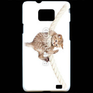Coque Samsung Galaxy S2 Chaton sur une corde