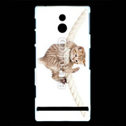 Coque Sony Xperia U Chaton sur une corde