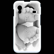 Coque Samsung ACE S5830 Pieds de bébé noir et blanc