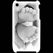 Coque iPhone 3G / 3GS Pieds de bébé noir et blanc