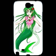 Coque Samsung Galaxy Note 2 Fille manga verte