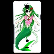 Coque Sony Xperia T Fille manga verte