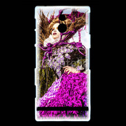 Coque Sony Xperia U Femme florale