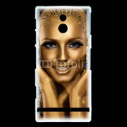 Coque Sony Xperia U Femme couleur or