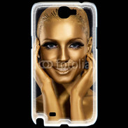 Coque Samsung Galaxy Note 2 Femme couleur or
