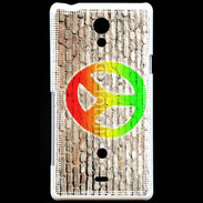 Coque Sony Xperia T Peace and love graffiti
