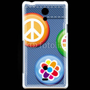 Coque Sony Xperia T Hippies jean's