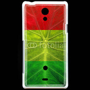 Coque Sony Xperia T Feuille rasta