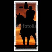 Coque SONY Xperia U Silhouette de cowboy
