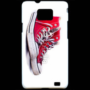 Coque Samsung Galaxy S2 Chaussure Converse rouge