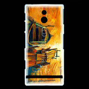Coque Sony Xperia U Peinture de bateau