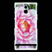 Coque Sony Xperia U Fleur en peinture