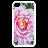 Coque iPhone 4 / iPhone 4S Fleur en peinture