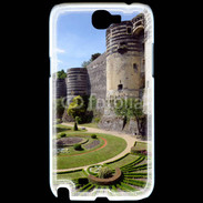 Coque Samsung Galaxy Note 2 Château fort et jardins d'Angers en France