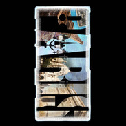 Coque Sony Xperia U Paris en lettres