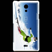 Coque Sony Xperia T Skieur en montagne