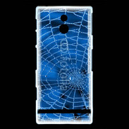 Coque Sony Xperia U Toile d'araignée bleue
