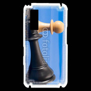 Coque Samsung Player One Pions de jeu d'échec sur fond bleu