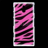 Coque Sony Xperia U Fashion zèbre rose