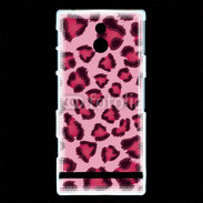 Coque Sony Xperia U Léopard rose
