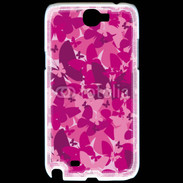 Coque Samsung Galaxy Note 2 Papillon rose
