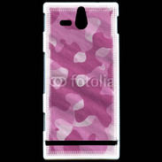 Coque SONY Xperia U Camouflage rose