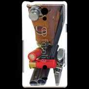 Coque Sony Xperia T Fusil de chasse et couteau