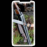Coque LG P990 Fusil de chasse et couteau 2