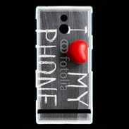 Coque Sony Xperia U J'aime mon téléphone