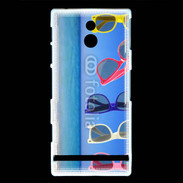 Coque Sony Xperia U Lunettes sur la plage