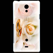 Coque Sony Xperia T Alliance sur fond de rose