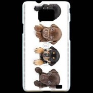 Coque Samsung Galaxy S2 Alignement de petits chiens